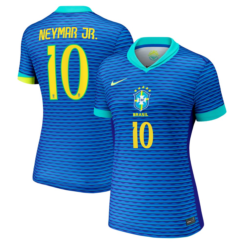 Nike - Neymar Jr. Brazil National Team Women's 2024 Away Stadium Replica Player Jersey – Blue