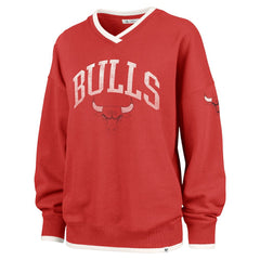 47 brand Chicago Bulls '47 Women's Rise Wax Pack Daze '80s Oversize Pullover Sweatshirt Red