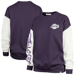 47 brand Los Angeles Lakers '47 Women's Rise Andie Pullover Sweatshirt Oversized Pullover Sweatshirt Purple