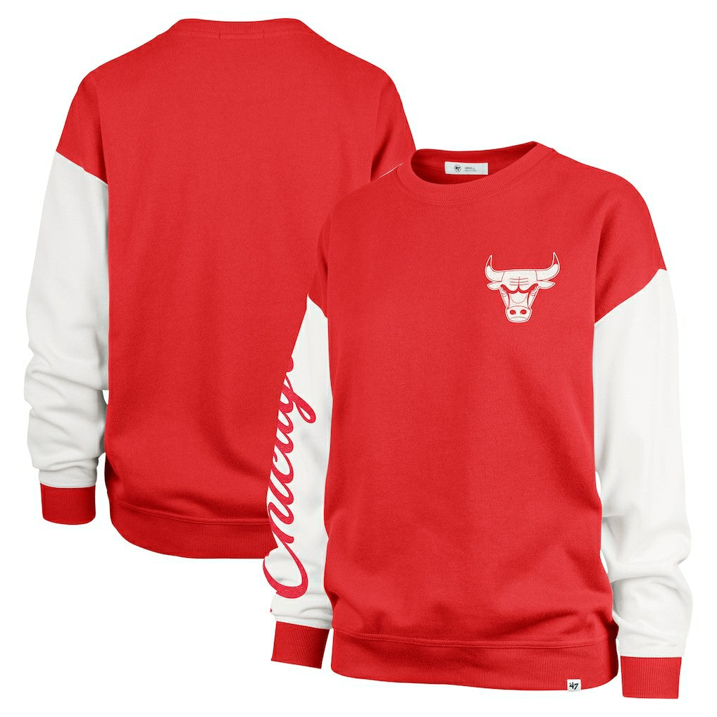47 brand Chicago Bulls '47 Women's Rise Andie Oversized Pullover Sweatshirt Red