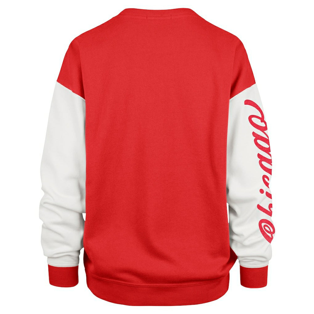 47 brand Chicago Bulls '47 Women's Rise Andie Oversized Pullover Sweatshirt Red