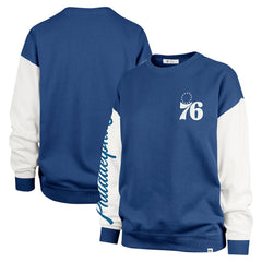 47 brand Philadelphia 76ers '47 Women's Rise Andie Oversized Pullover Sweatshirt Royal