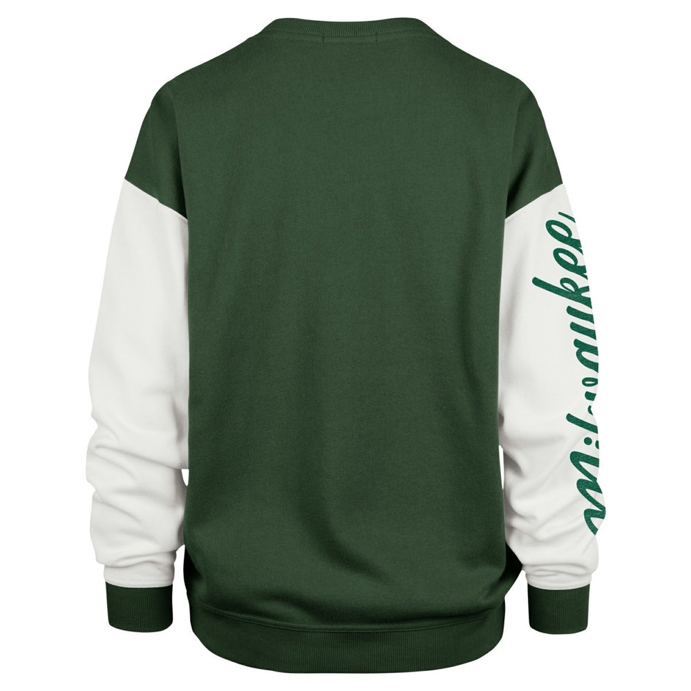 47 brand Milwaukee Bucks '47 Women's Rise Andie Oversized Pullover Sweatshirt Hunter Green
