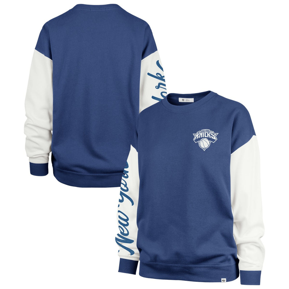 47 brand New York Knicks '47 Women's Rise Andie Oversized Pullover Sweatshirt Blue