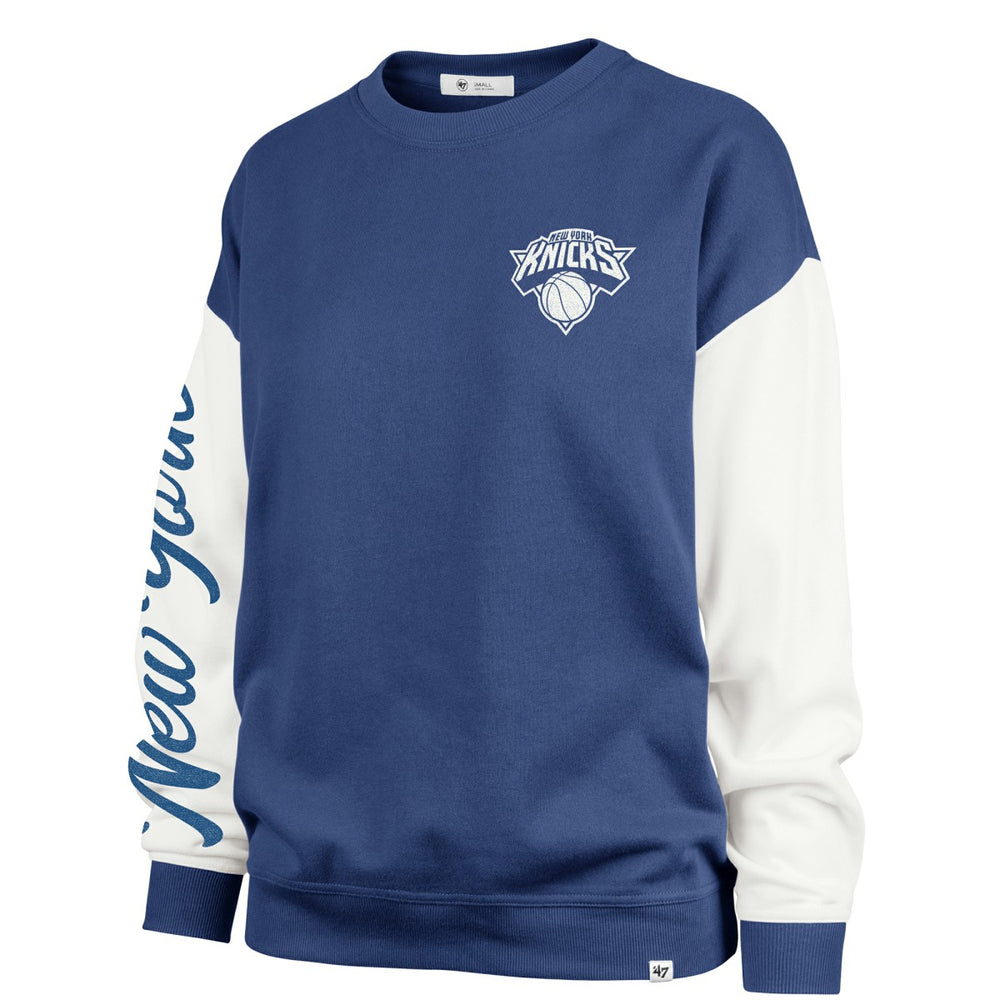 47 brand New York Knicks '47 Women's Rise Andie Oversized Pullover Sweatshirt Blue