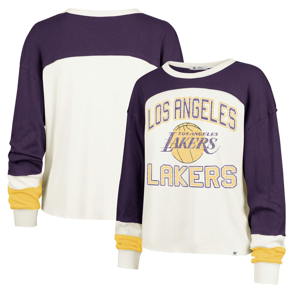 47 brand Los Angeles Lakers '47 Women's Curve Raglan Long Sleeve T-Shirt Cream
