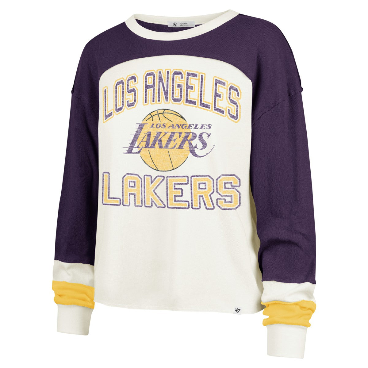 47 brand Los Angeles Lakers '47 Women's Curve Raglan Long Sleeve T-Shirt Cream