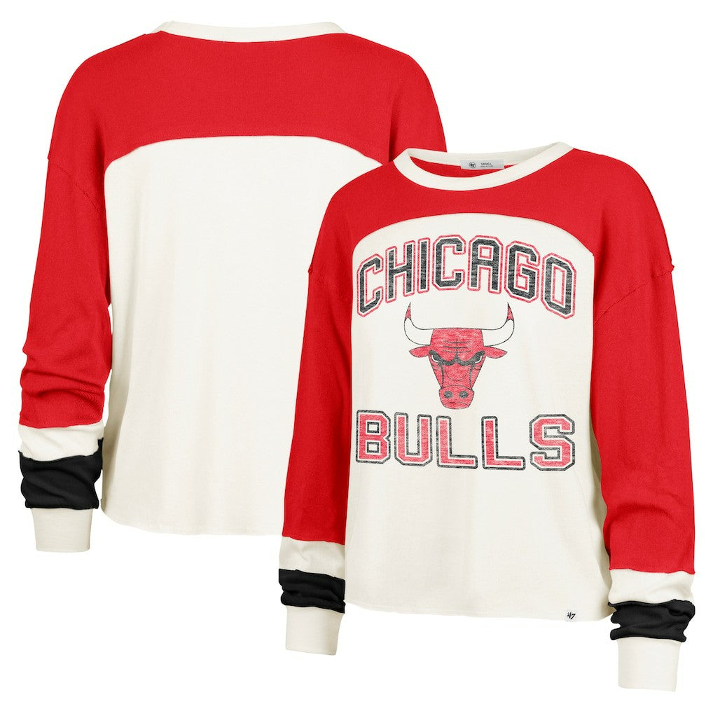 47 brand Chicago Bulls '47 Women's Curve Raglan Long Sleeve T-Shirt Cream