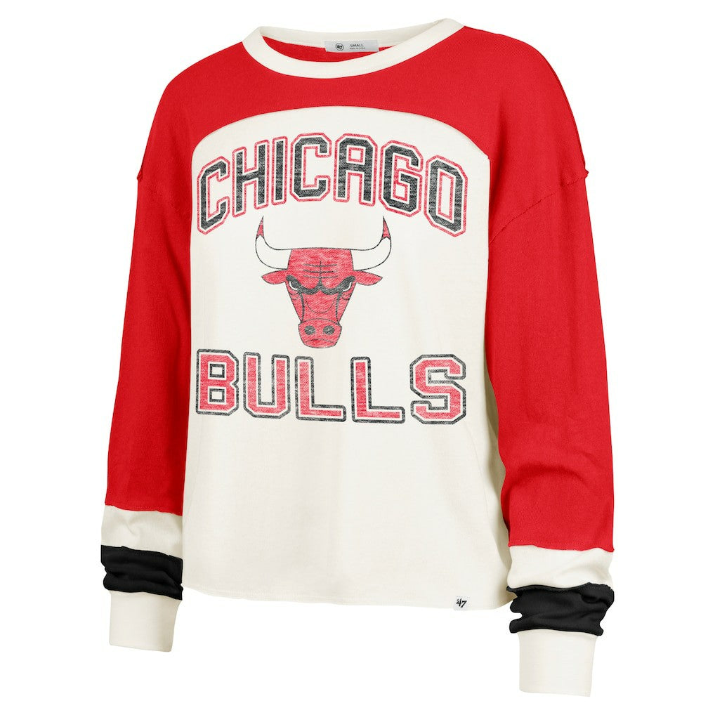47 brand Chicago Bulls '47 Women's Curve Raglan Long Sleeve T-Shirt Cream