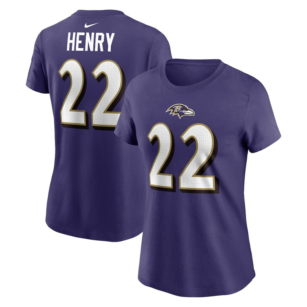 Derrick Henry Baltimore Ravens Women's Player Name & Number T-Shirt - Purple - Nike