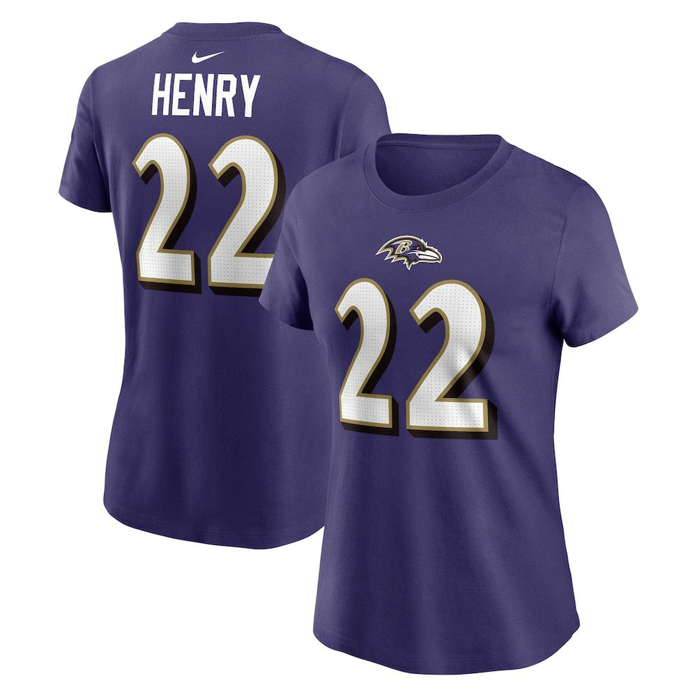 Derrick Henry Baltimore Ravens Women's Player Name & Number T-Shirt - Purple - Nike