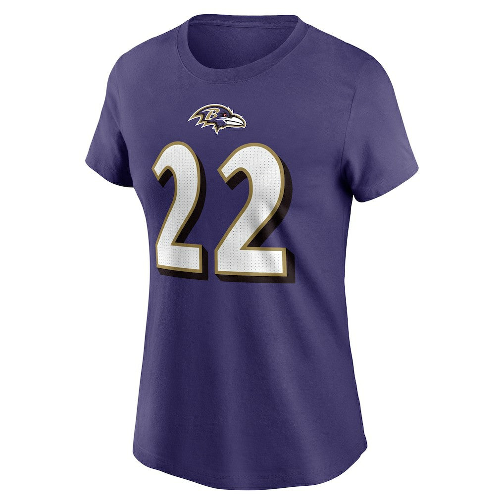 Derrick Henry Baltimore Ravens Women's Player Name & Number T-Shirt - Purple - Nike