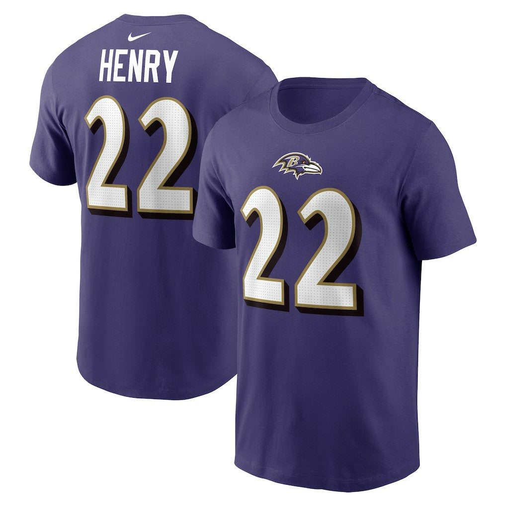 Derrick Henry Baltimore Ravens Player Name & Number T-Shirt - Purple - Nike
