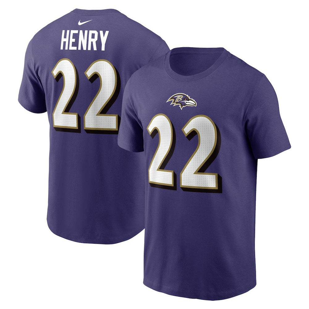 Derrick Henry Baltimore Ravens Player Name & Number T-Shirt - Purple - Nike