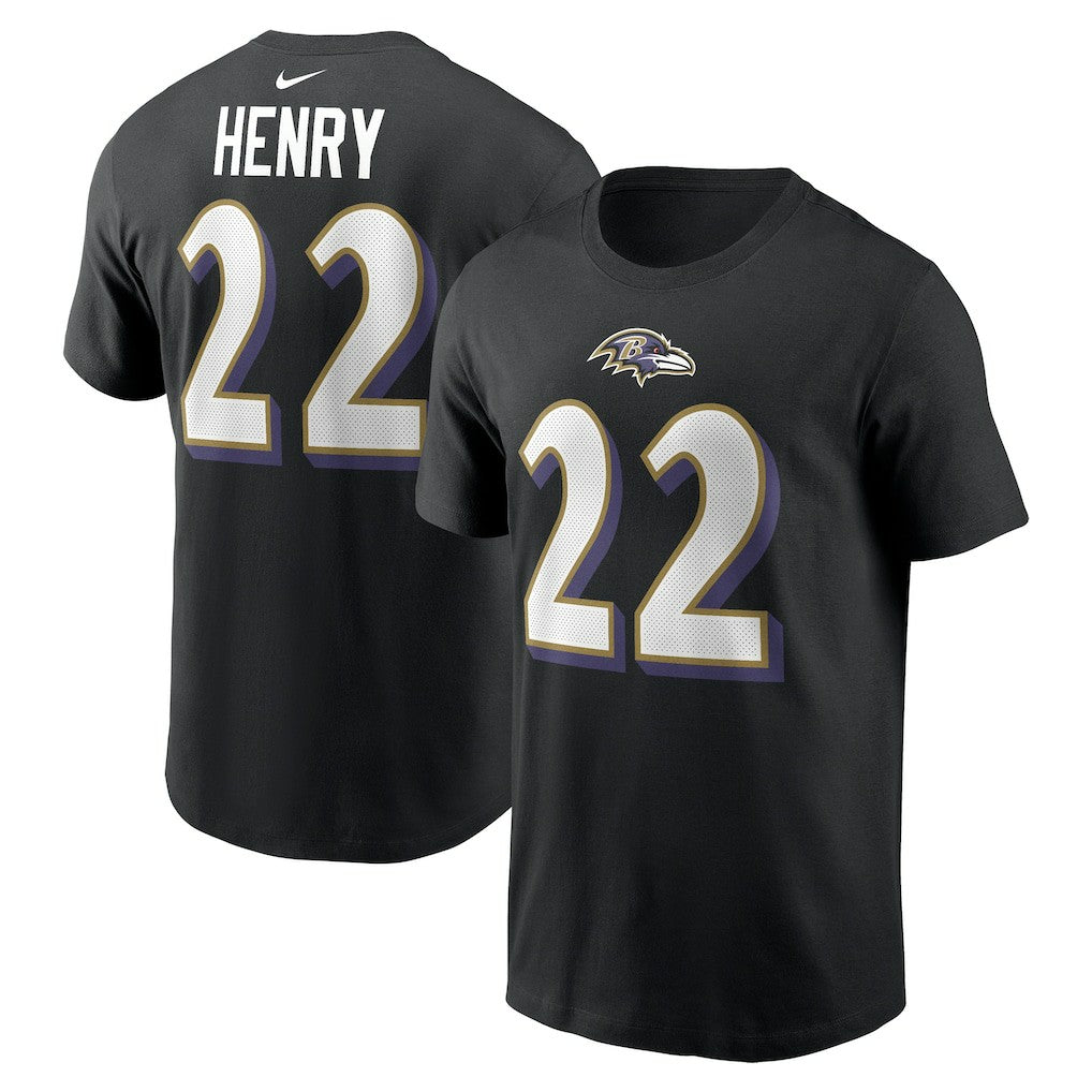 Derrick Henry Baltimore Ravens Player Name & Number T-Shirt - Black - Nike