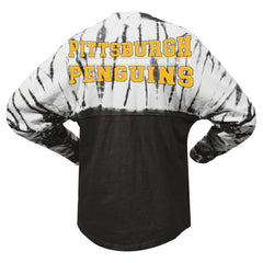 Pittsburgh Penguins Spirit Jersey Unisex Crystal Half Dye Long Sleeve T-Shirt - Black | NHL on sale