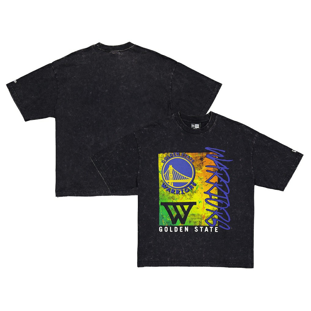 New Era Golden State Warriors Sport Classics Enzyme Washed T-Shirt Black