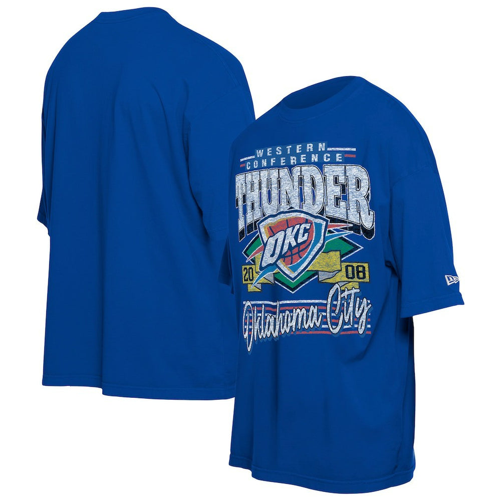 New Era Oklahoma City Thunder Distressed Sport Classics T-Shirt Blue