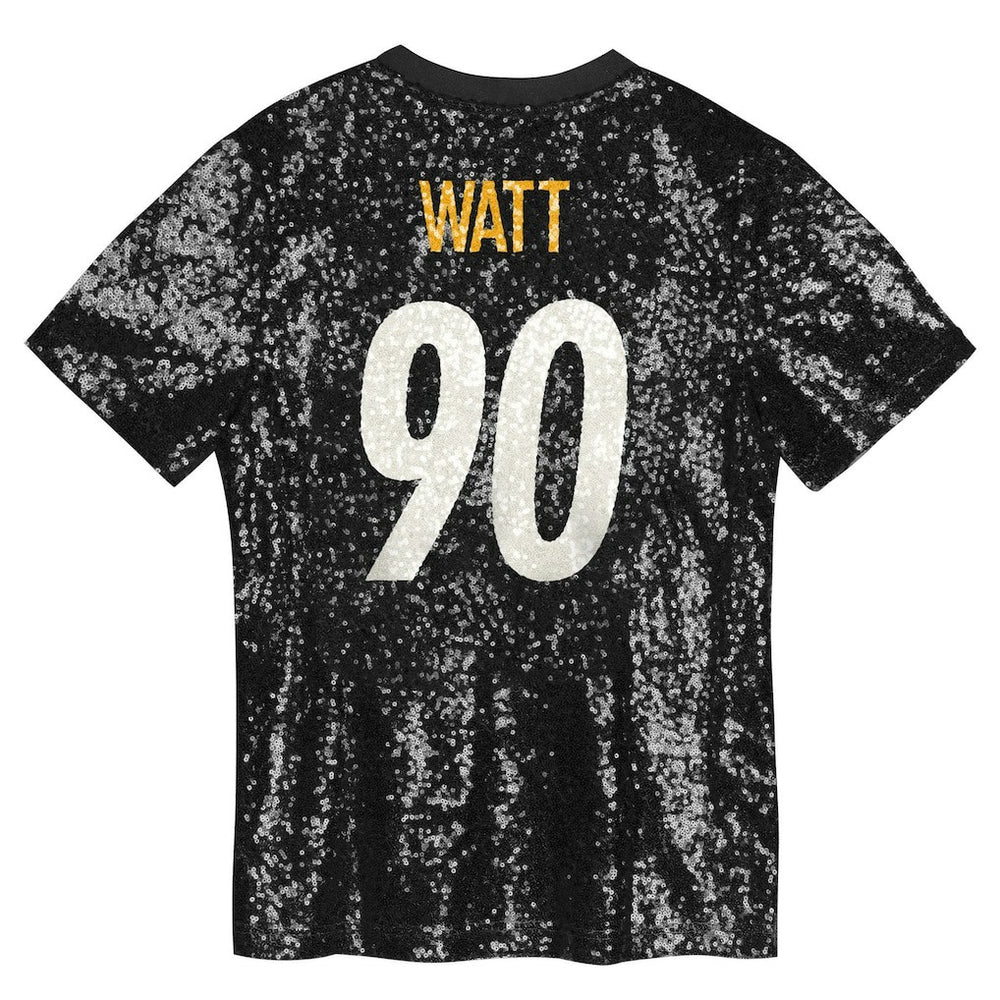 T.J. Watt Pittsburgh Steelers Women's Player Name & Number V-Neck Fashion Jersey - Black - NFL