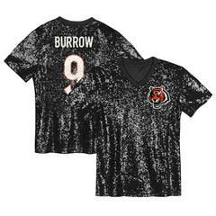 Joe Burrow Cincinnati Bengals Women's Player Name & Number V-Neck Fashion Jersey - Black - NFL