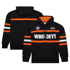 Cincinnati Bengals Vintage Logo Head Coach Fleece Pullover Hoodie - Black - NFL