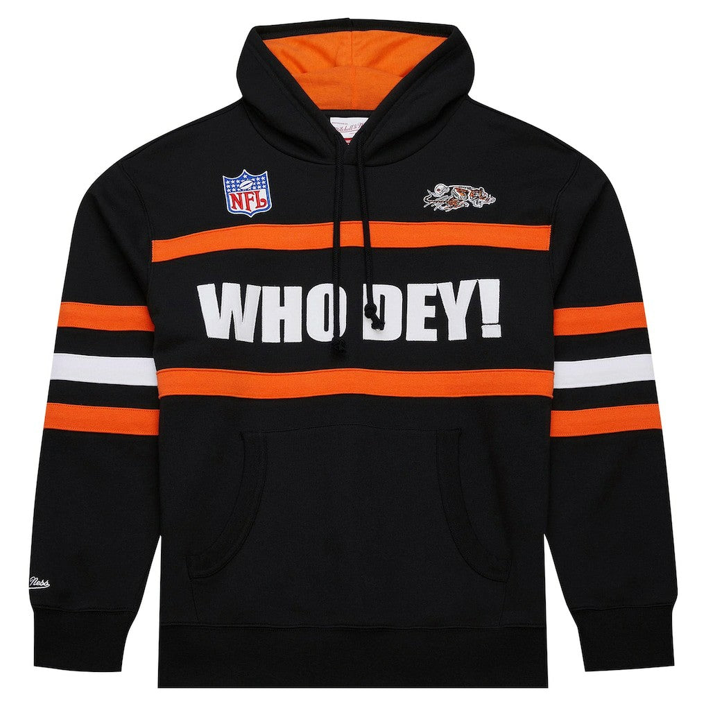 Cincinnati Bengals Vintage Logo Head Coach Fleece Pullover Hoodie - Black - NFL