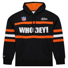 Cincinnati Bengals Vintage Logo Head Coach Fleece Pullover Hoodie - Black - NFL