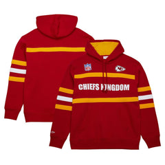 Kansas City Chiefs Vintage Logo Head Coach Fleece Pullover Hoodie - Red - NFL