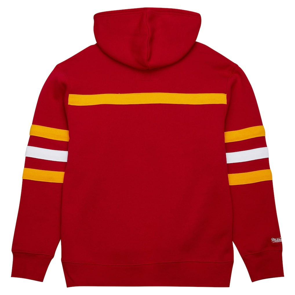 Kansas City Chiefs Vintage Logo Head Coach Fleece Pullover Hoodie - Red - NFL