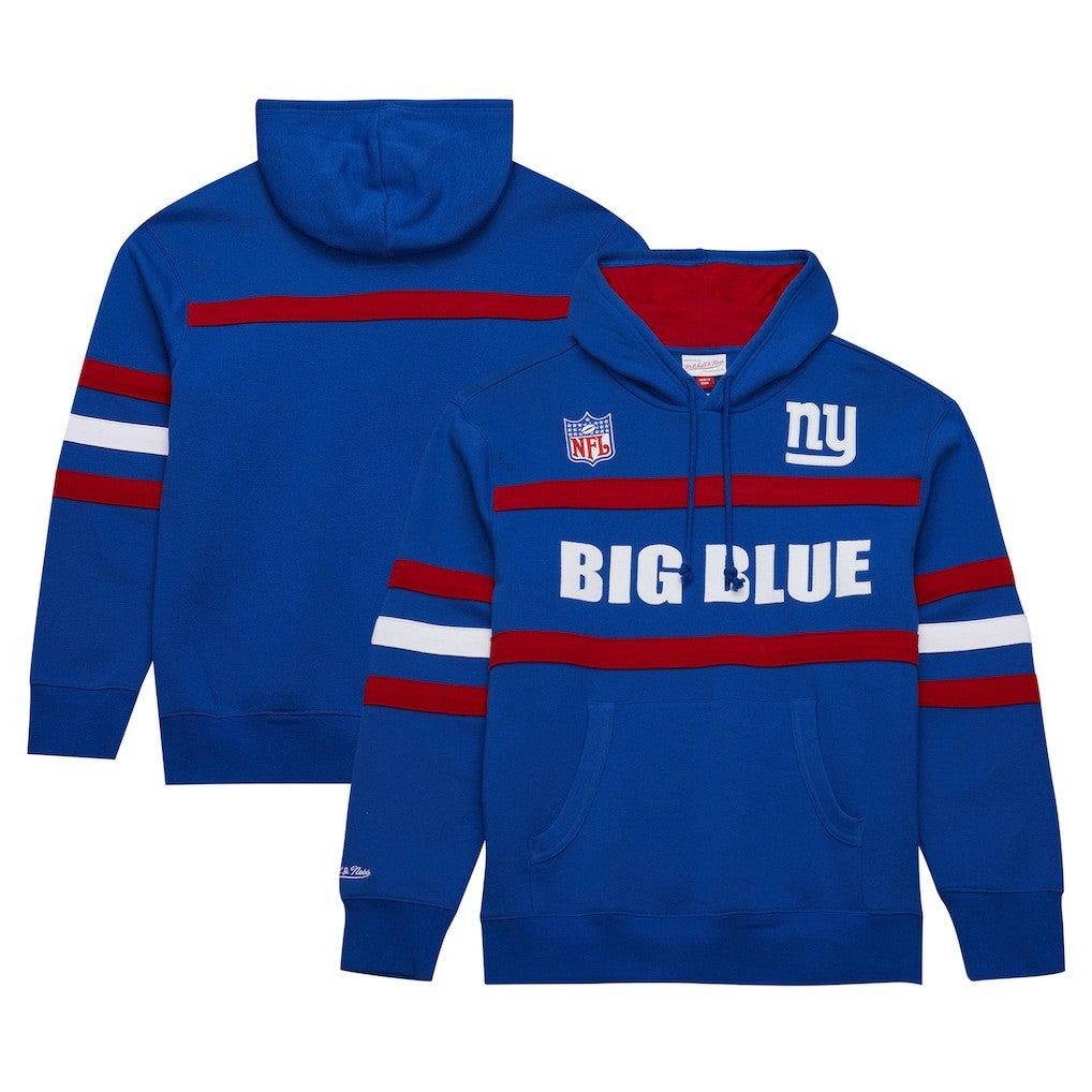 New York Giants Vintage Logo Head Coach Fleece Pullover Hoodie - Royal - NFL