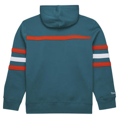 Miami Dolphins Vintage Logo Head Coach Fleece Pullover Hoodie - Aqua - NFL