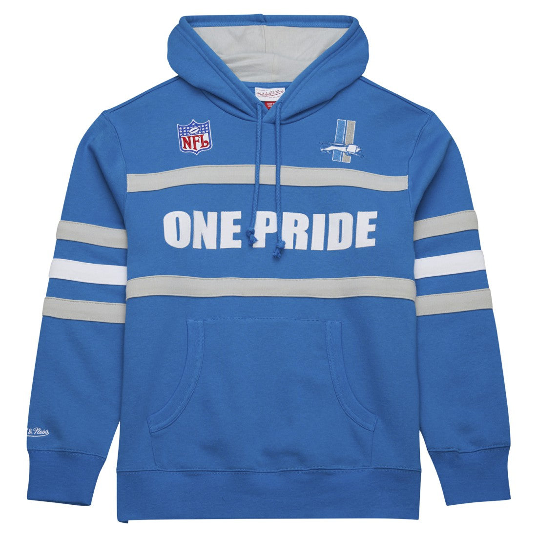 Detroit Lions Vintage Logo Head Coach Fleece Pullover Hoodie - Blue - NFL