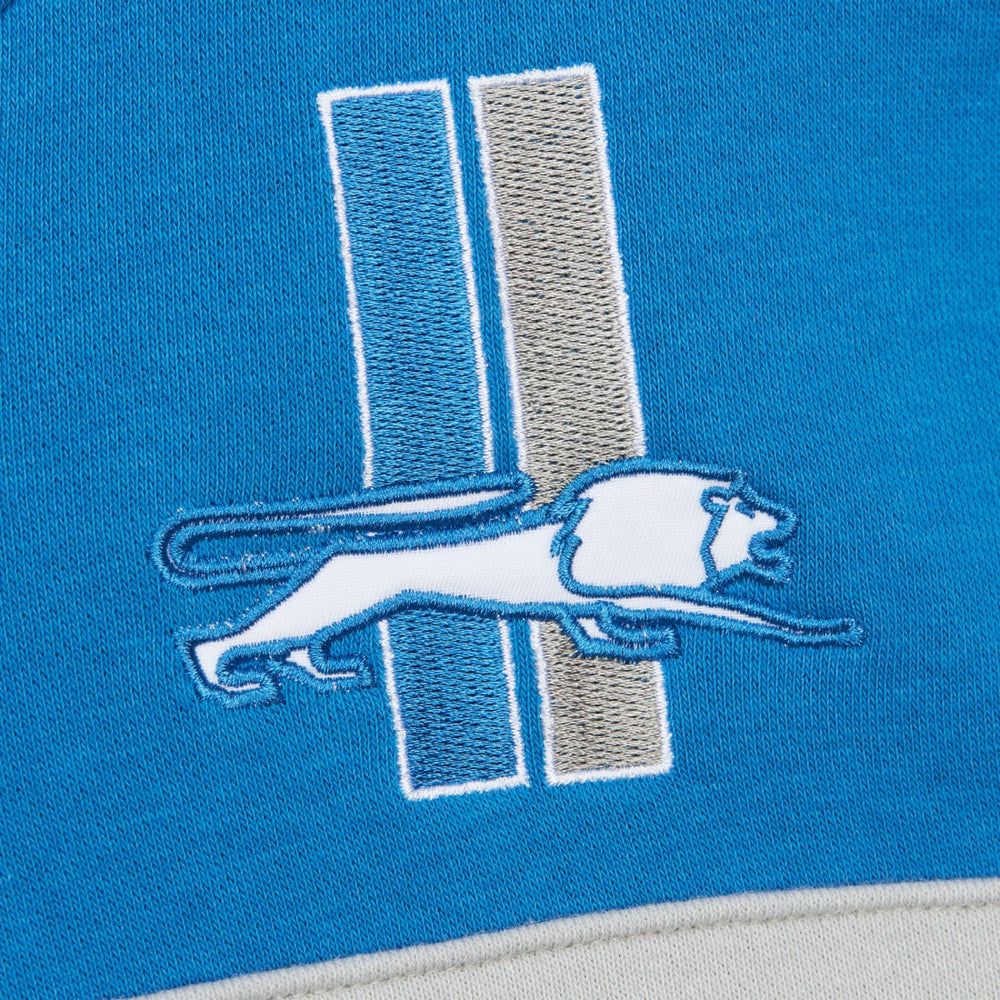 Detroit Lions Vintage Logo Head Coach Fleece Pullover Hoodie - Blue - NFL