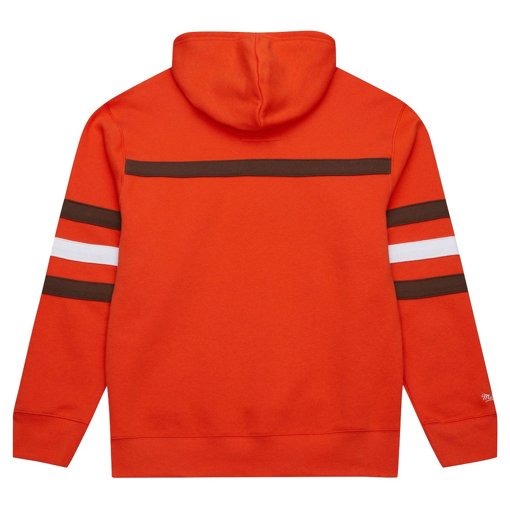 Cleveland Browns Vintage Logo Head Coach Fleece Pullover Hoodie - Orange - NFL