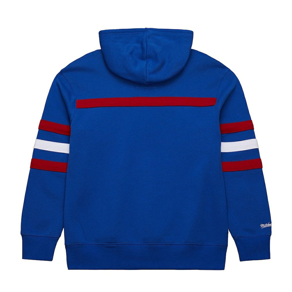 New England Patriots Vintage Logo Head Coach Fleece Pullover Hoodie - Royal - NFL