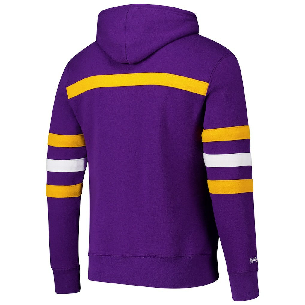 Minnesota Vikings Vintage Logo Head Coach Fleece Pullover Hoodie - Purple - NFL
