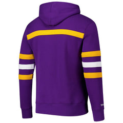 Minnesota Vikings Vintage Logo Head Coach Fleece Pullover Hoodie - Purple - NFL