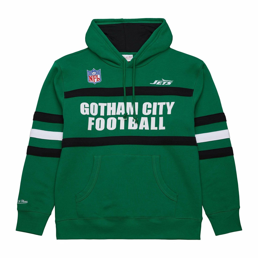 New York Jets Vintage Logo Head Coach Fleece Pullover Hoodie - Kelly Green - NFL