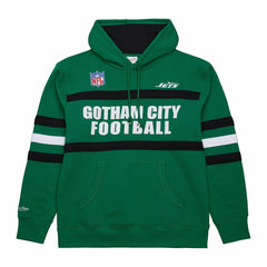 New York Jets Vintage Logo Head Coach Fleece Pullover Hoodie - Kelly Green - NFL