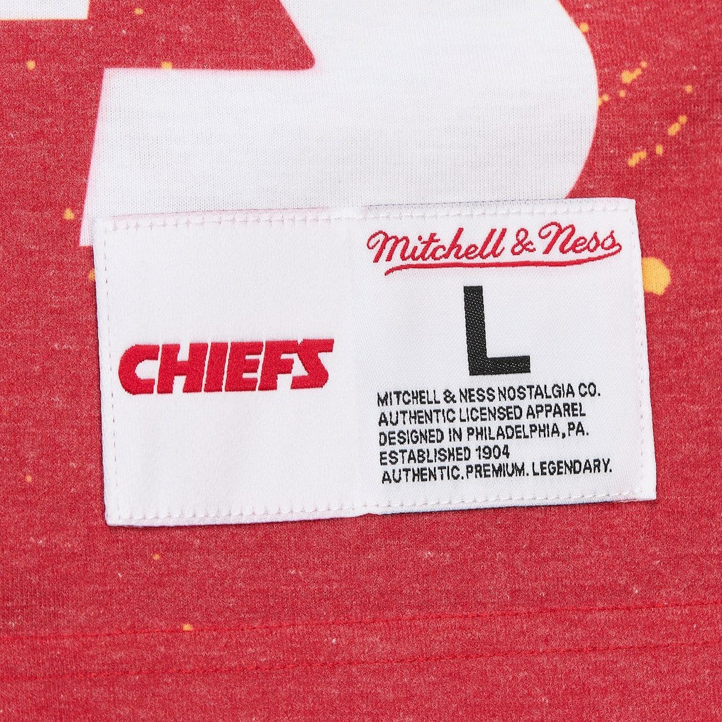 Kansas City Chiefs Team Burst Vintage Logo T-Shirt - White - Mitchell & Ness
