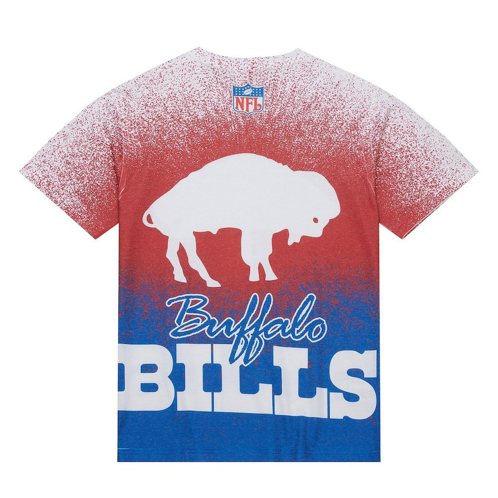Buffalo Bills Team Burst Vintage Logo T-Shirt - White - Mitchell & Ness