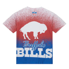Buffalo Bills Team Burst Vintage Logo T-Shirt - White - Mitchell & Ness