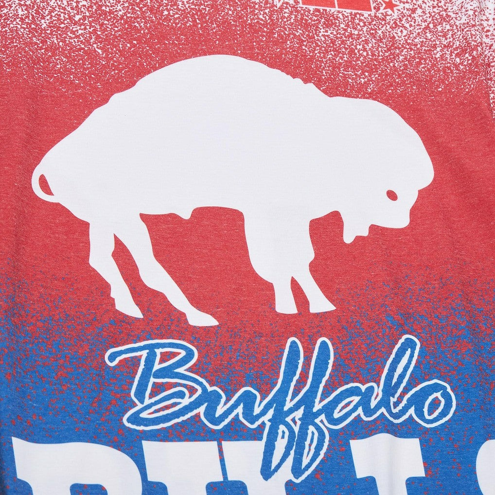 Buffalo Bills Team Burst Vintage Logo T-Shirt - White - Mitchell & Ness