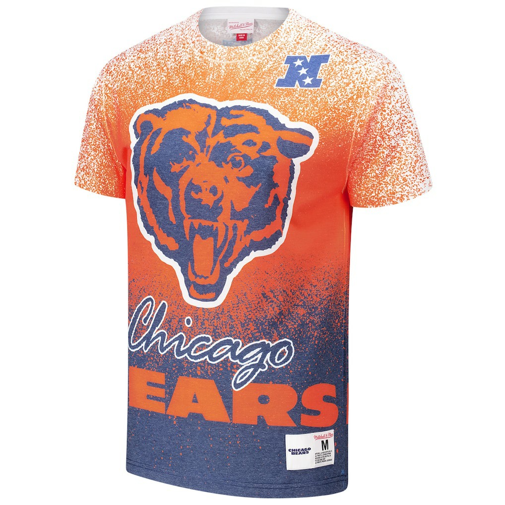 Chicago Bears Team Burst Vintage Logo T-Shirt - White - Mitchell & Ness