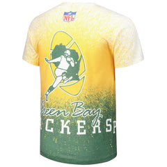 Green Bay Packers Team Burst Vintage Logo T-Shirt - White - Mitchell & Ness