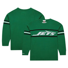 New York Jets Throwback 1984 Pullover Sweater - Green - Mitchell & Ness