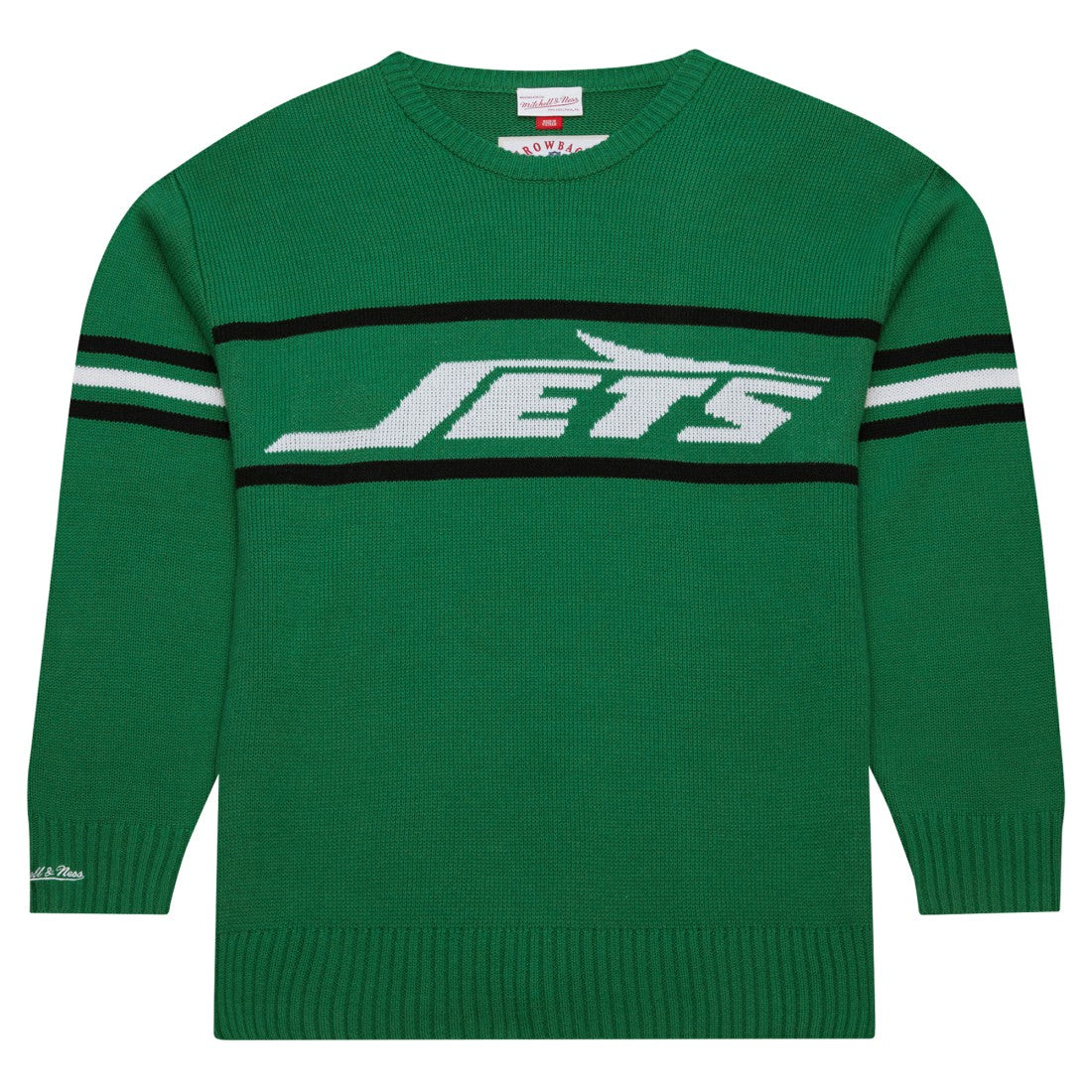 New York Jets Throwback 1984 Pullover Sweater - Green - Mitchell & Ness