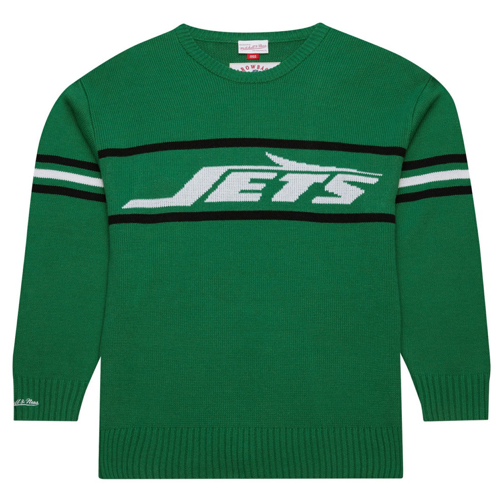 New York Jets Throwback 1984 Pullover Sweater - Green - Mitchell & Ness