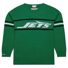 New York Jets Throwback 1984 Pullover Sweater - Green - Mitchell & Ness