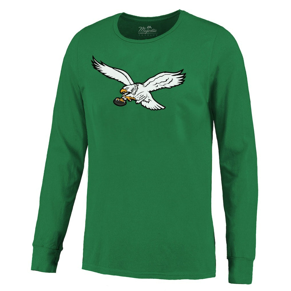 Saquon Barkley Philadelphia Eagles Majestic Threads Name & Number Long Sleeve T-Shirt - Kelly Green - NFL